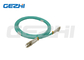 Aqua simples 1m do cabo de remendo OM3 da fibra ótica de 3.0mm LC LC multimodo