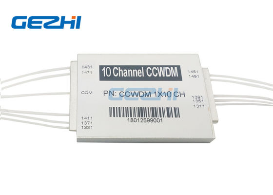 Componentes de fibra óptica 1491nm Óptico passivo 1x10 canais Compacto módulo CWDM