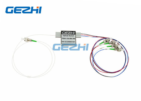 Conector leve visível dos interruptores óticos FC/APC da fibra de 760nm 1x4