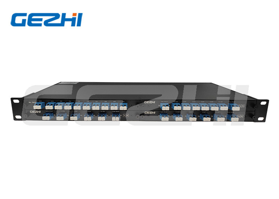 comprar fibra frente e verso de 100GHz 8Channel DWDM Mux Demux com monitor e porto 1310nm wideband cinzento em 4slot 1U Rackmount online manufacture