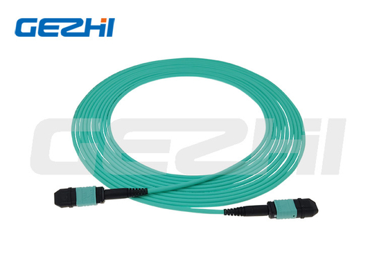 comprar 0.5/1/2/3m ou o cabo personalizado do remendo de MPO, MPO remendam conexões do alto densidade do cabo OM3 online manufacture