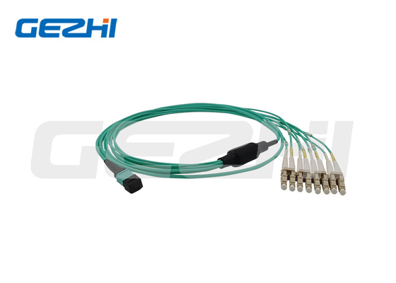 comprar MPO ao cabo multimodo da fuga do cabo de remendo da fibra ótica das fibras OM3 50/125 do LC 8/12 online manufacture