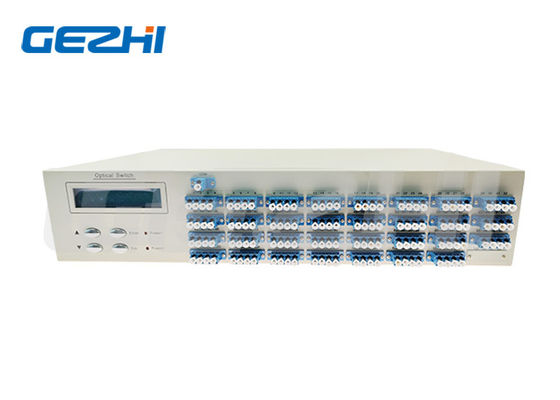 comprar 1x128 Switch Óptico de Fibra com Tempo de Comutação Rápido, Display LCD e Controle RS232 para Redes Ópticas Fabricação em linha