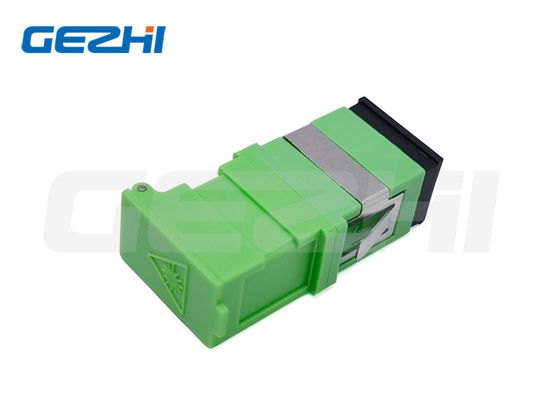 comprar Adaptador de fibra óptica de obturador lateral SC com braçadeira de metal verde e sem flange para proteção a laser Fabricação em linha