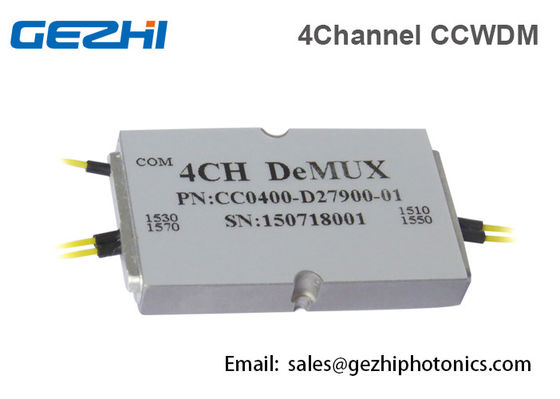 O canal CWDM Mux de Mini Module 4 comprime CWDM 1270 - 1610nm para redes de PON