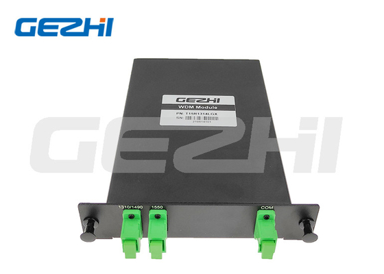 Módulo ótico em GPON, sistema da gaveta do divisor 1310/1490/1550nm LGX do WDM do filtro portuário de CATV 3 de FTTH