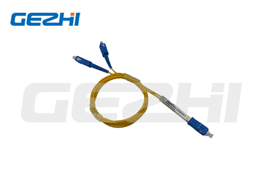 Divisor de aço inoxidável 1x2 da fibra ótica com o conector do ST do SC FC LC
