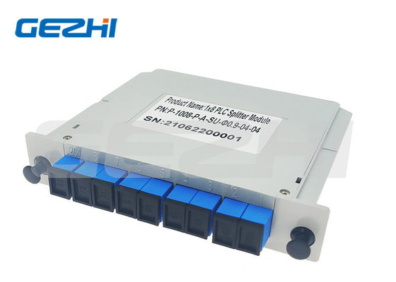 Splitter PLC 1x8 personalizado com conectores SC UPC para redes GEPON