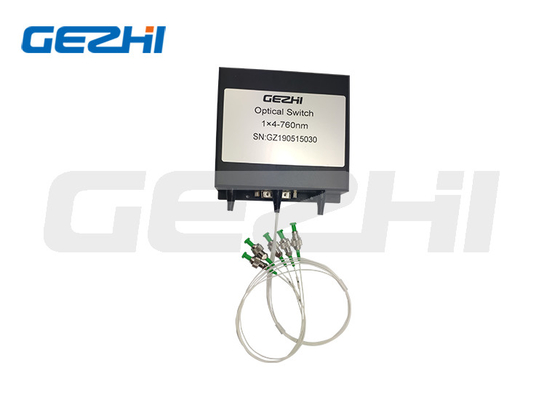 1x4 Fibra Óptica Switch com tempo de comutação rápido comprimentos personalizados