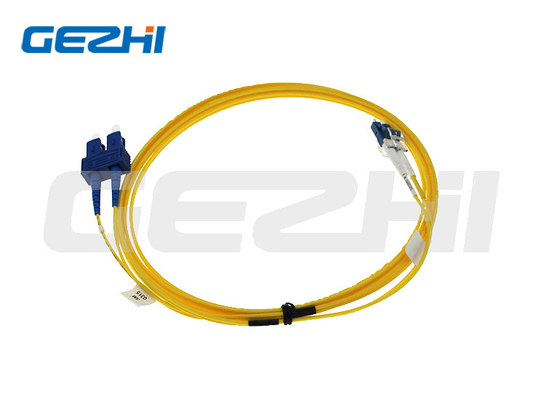 Cabo de remendo frente e verso LC da fibra do núcleo do PVC 2 ao cabo do remendo da fibra do SC para FTTH