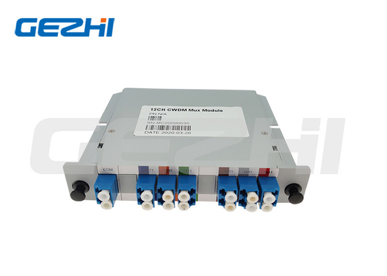 Módulo alto da fibra CWDM do isolamento 12CH MUX para a voz passiva ótica do sistema dos trabalhos em rede do transporte