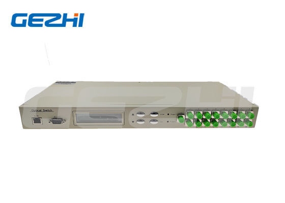 1x16 Rackmount Switch Óptico com RS232 e Ethernet Interface para 850 ~ 1650nm comprimento de onda Comunicações seguras