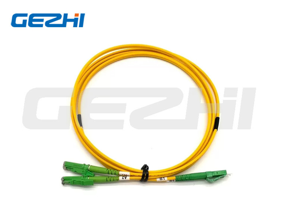 Conector amarelo do tampão do metal do APC da série do cabo do remendo de Outjacket E2000