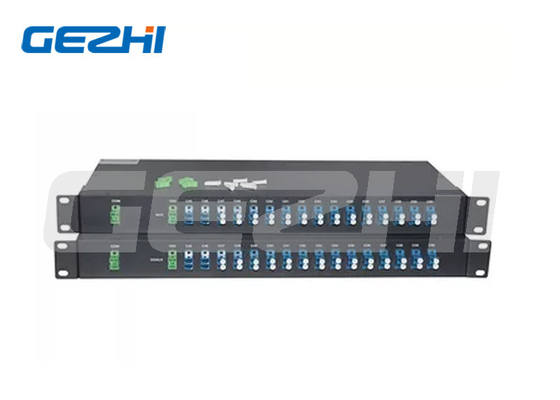 16 canais fibra dupla DWDM Mux Demux 1U montagem em rack LC UPC