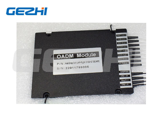 Multiplexador óptico DWDM OADM de dupla fibra com interface SC/APC e baixa perda de inserção