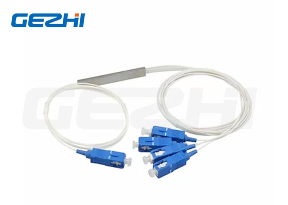 1x4 SC UPC 9/125 Um G657A1 0.9mm Cabos Brancos Mini PLC Splitter