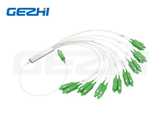 divisor do PLC do tubo da perda de inserção 0.9mm do conector verde do SC 1x16 baixo mini