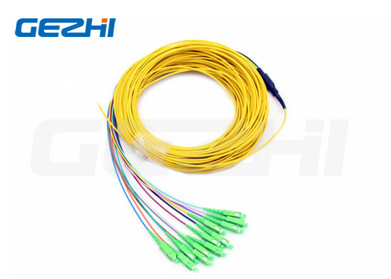 3 - 144F Pre - terminado Fanout Micro Fibra Óptica Pigtails 850/1300nm Duplex Port