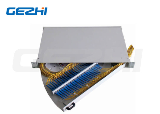 19' painel de remendo de fibra óptica removível lateral 1U para montagem em rack
