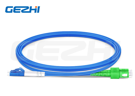 Lc Upc To Sc Apc Duplex Os2 Single Mode Fiber Patch Cable Indoor Blinded Lszh 3,0 mm