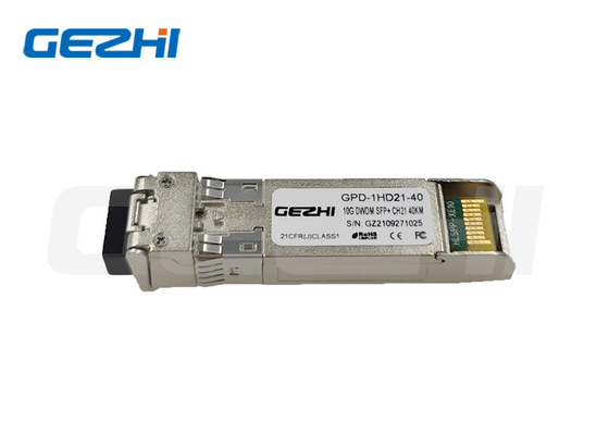 10G DWDM SFP+ Transceptores 40KM 16dB EML C-Band 50GHz 100GHz 200GHz Rede ITU