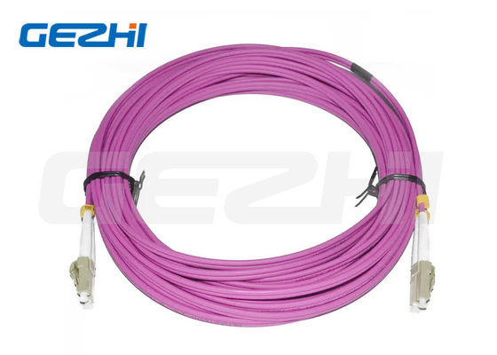 Material de PVC Cordão de parche de fibra óptica 10 metros de comprimento LC DX MM 2.0 Diâmetro Para CATV