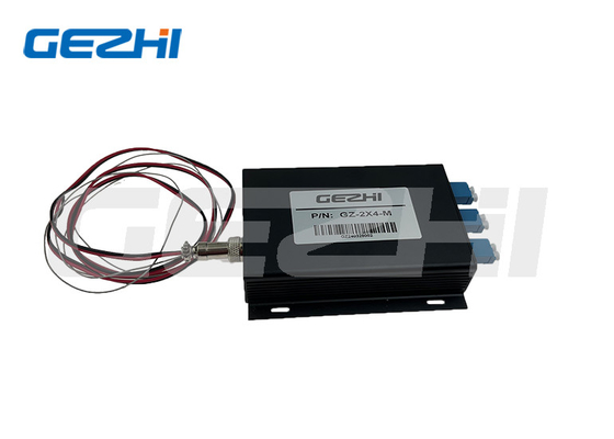 Alta confiabilidade 2x4 Fibra Óptica Switch 1260~1650nm TTL Control Optical Switch Monitoramento remoto em rede óptica