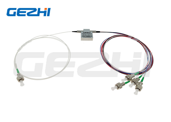 Baixa Perda de inserção 1x4 Tipo T Interruptor Óptico Mecânico Interruptor de Fibra Óptica 1550nm Single-mode LC/UPC não trancada