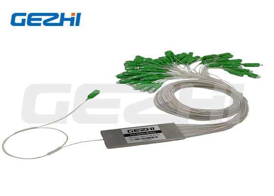 1x64 Plc Splitter comprimento de onda 1260 - 1650nm Fibra tipo PLC Splitter óptico