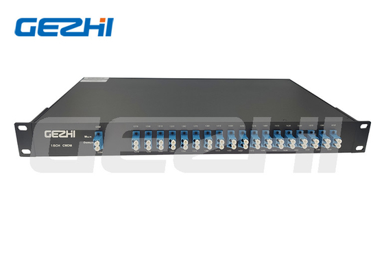 Módulo CWDM 18CH Mux Demux CWDM 16 Ch Multiplexador de fibra dupla 1U 19'