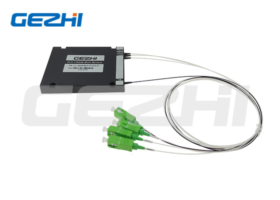 3CH CWDM Mux Module ABS Box com comprimento de onda e conector personalizados