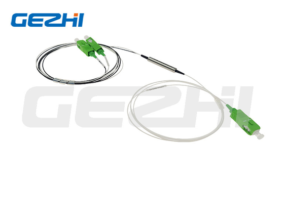 1x2 Dispositivo FWDM T1550R1310/1490nm Tubo de aço 1 metro sem conector