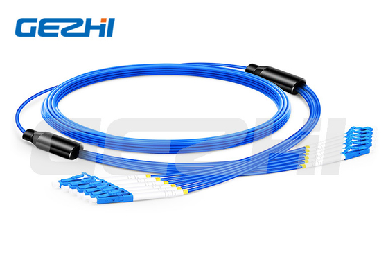 6 Fibras OS2 Modo único LC/SC/FC/ST Cable de ruptura multi-fibra de 3,0 mm blindado para interiores