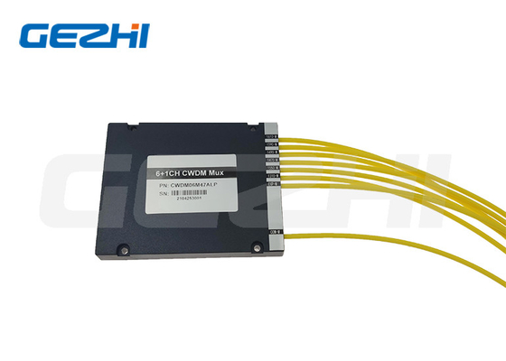 Modulo CWDM Wdm 6+1CH CWDM MUX FTTX ABS Conector de fibra única SC/APC LC/APC