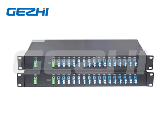 16 canais C21-C36 FMU de fibra dupla 1U montado em rack, porta de expansão LC/UPC DWDM Mux Demux