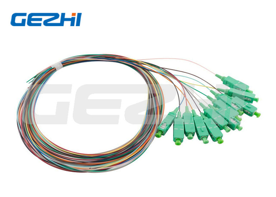 Tipo de conector óptico SC/APC Fibra óptica Pigtail 9/125 Cordão de fibra para telecomunicações