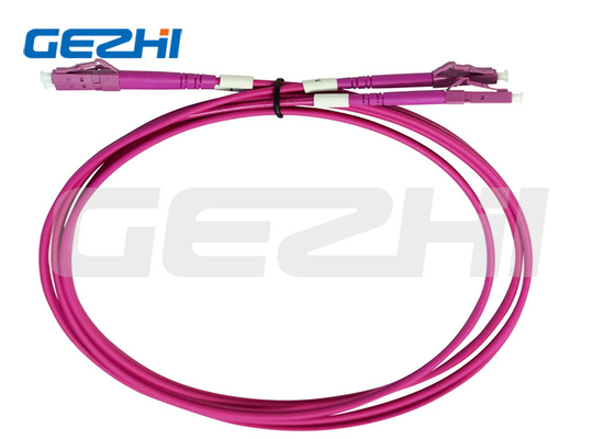OM4 Multimodo LC LC Duplex Patch Cord 15M LSZH Fiber Optic Patch Cord