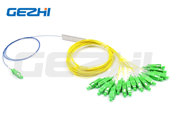 60x12x4mm PLC Fibra Óptica Splitter G657A2 1x16 Fibra Óptica Splitter