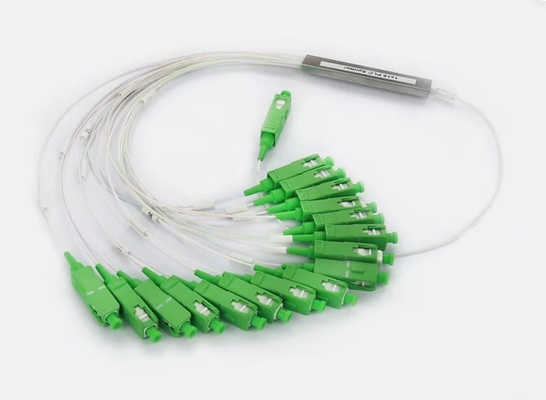 1x2 PLC SC/APC Fibra Óptica Splitter FTTH SM 0.9mm G657A1 1m Fibra Óptica PLC Splitter