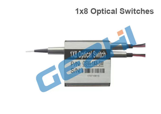 FC APC Pigtailed travou interruptores óticos da fibra de 1x8T 1550nm