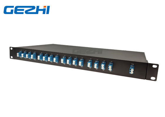 1U fibra dupla 1x16 DWDM Mux Demux da rede da montagem em rack de 19 polegadas